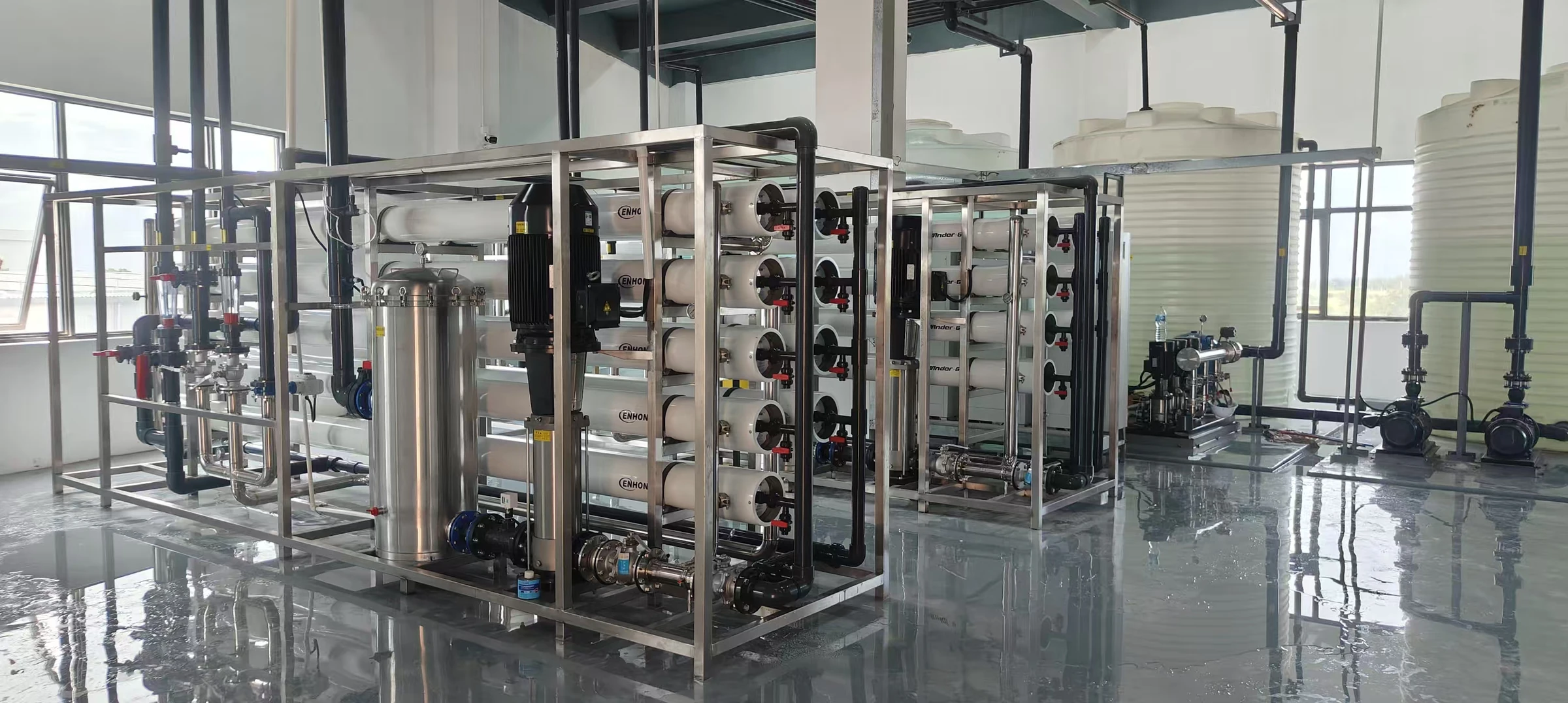 泰国 40T/H 双级 RO 水处理项目现场实拍